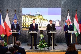 Peter Pellegrini, Mateusz Morawiecki, Andrej Babis, Viktor Orban