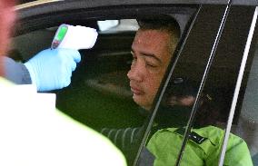medical checks at the Mikulov-Drasenhofen border crossing
