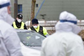 medical checks at the Rozvadov-Waidhaus border crossing