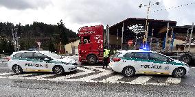 Border control Mosty u Jablunkova-Svrcinovec, Slovaklia, Czech Republic