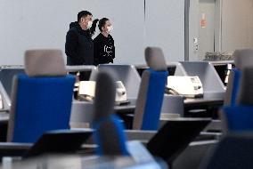 Vaclav Havel Airport Prague, coronavirus, protective medical mask, passengers