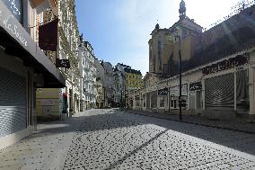Karlovy Vary, Karlsbad, spa town, empty