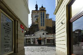 Karlovy Vary, Karlsbad, spa town, empty