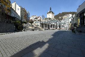 Karlovy Vary, Karlsbad, spa town, empty
