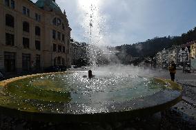 Karlovy Vary, Karlsbad, spa town, empty