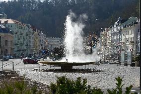 Karlovy Vary, Karlsbad, spa town, empty