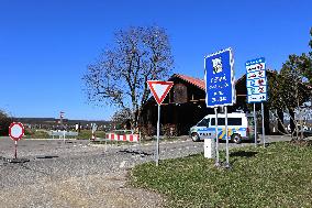 Closed border crossing Hnanice u Znojma, Czech Republic, Mitterretzbach