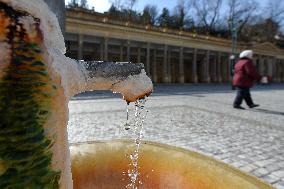 empty Karlovy Vary, Karlsbad, spa town