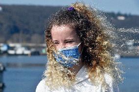 girl, face mask, epidemic, Coronavirus