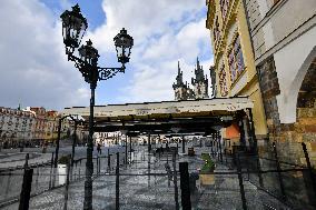 Prague, Old Town Square, coronavirus
