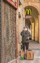 Prague city center without tourists, McDonald's