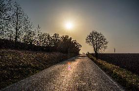 people, face mask, leisure, recreation, sunny day, empty road, epidemic, coronavirus