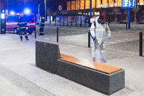 Public transport stops disinfection in Pardubice