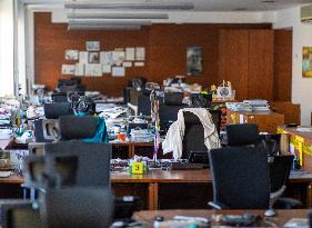 Czech News Agency (CTK), news room, empty