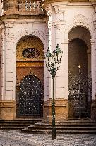 Chapel of the Assumption of the Virgin Mary at Clementinum, Empty center of Prague, historical center, Prague, city, without tourists, restricted movement of people, travel ban, prevention of infection, Coronavirus, Covid 19