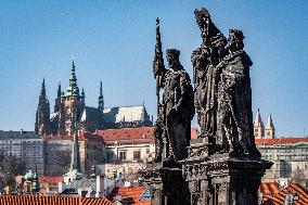 Saint Norbert, Vaclav, Zikmund, Charles Bridge, Prague Castle