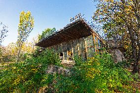 Chernobyl zone, restricted territory, Pripyat town, Kafe Pripyat