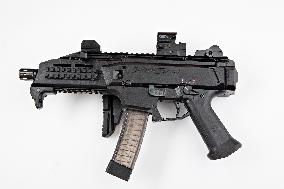 CZ SCORPION EVO 3 A, submachine gun, cal. 9x19 Ceska zbrojovka, CZUB, weapons, firearms, factory, manufacturer, rifles, military