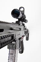 assault rifle, automatic weapon, type CZ 805 BREN A2, riflescope, sniperscope, ZD-5 x 35 RD, Ceska zbrojovka, CZUB, weapons, firearms, factory, manufacturer, rifles, military