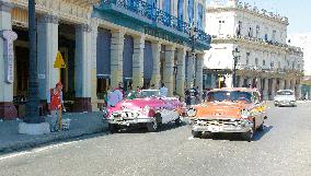 Life style in Havana, old car, veteran