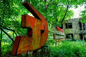 Chernobyl zone, restricted territory, Hammer and Sickle, Soviet Union's/USSR's Symbol