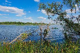 Chernobyl zone, restricted territory, Dnieper River