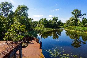 Chernobyl zone, restricted territory, Dnieper River