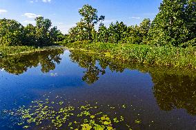 Chernobyl zone, restricted territory, Dnieper River