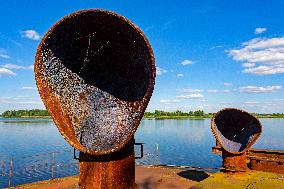 Chernobyl zone, restricted territory, Dnieper River