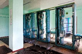 Chernobyl zone, restricted territory, radiation dosimeter control, checkpoint