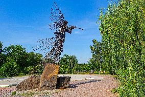 Chernobyl zone, restricted territory, Monument of the Third Angel