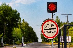 Chernobyl zone, restricted territory, Dytiatky (Dytyatky, Dityatki) Checkpoint