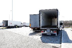 Truck driver waiting for the order