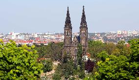 Basilica of St. Peter and St. Paul, church in Vysehrad fortress in Prague