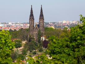 Basilica of St. Peter and St. Paul, church in Vysehrad fortress in Prague