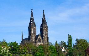 Basilica of St. Peter and St. Paul, church in Vysehrad fortress in Prague