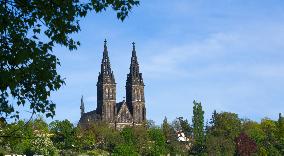 Basilica of St. Peter and St. Paul, church in Vysehrad fortress in Prague