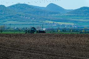 Agricultural irrigation system, watering, dry field, drought