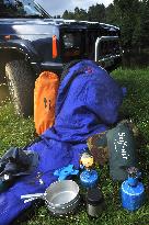 camping, camp, tent, equipment, gear, gas cooker, car