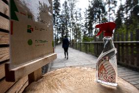 Giant Mountains (Krkonose) Tree Top Walk, disinfection