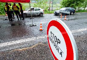 Czech police border control, crossing Hrensko-Schmilka launched into operation