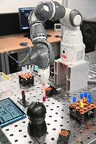 robotic workplace openTube, robot ABB, samples covid-19, coronavirus
