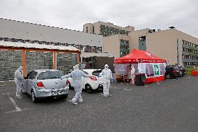 Coronavirus tests for miners at the hospital in Rybnik