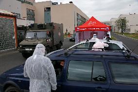 Coronavirus tests for miners at the hospital in Rybnik