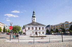 Jesenik Town Hall, Priessnitz Fountain, Masaryk Square