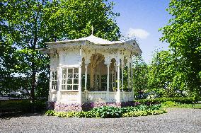 Music pavilion, Spa esplanade, promenade, Priessnitz Spa Resort in Jesenik