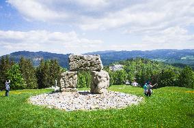 Path of Life by sculptor Jan Simek at South Slope, Priessnitz spa hotel, Priessnitz Spa Resort in Jesenik