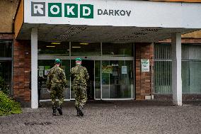 Coal mine Darkov OKD, test, testing, epidemic coronavirus, employe, infection, protection, miner, army