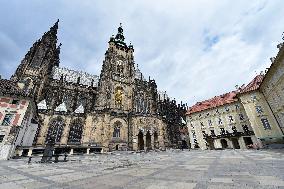 St. Vitus Cathedral at Prague Castle in Prague