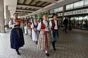 Vincentka hall in Luhacovice Spa, launching of spa season and opening and sanctifying springs